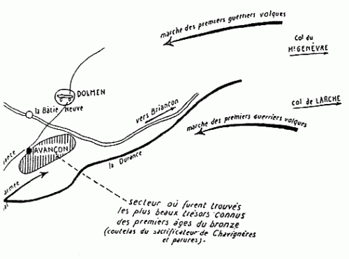 Situation et représentation du dolmen